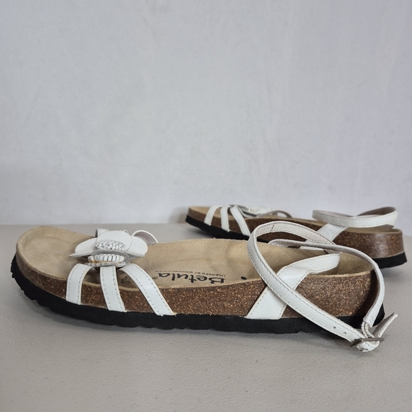 Betula by Birkenstock Quito White Floral Sandals - Size 7 - 7.5 - Picture 5 of 15